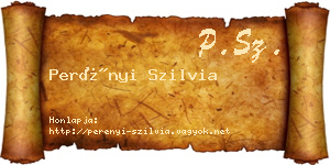 Perényi Szilvia névjegykártya