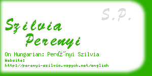 szilvia perenyi business card